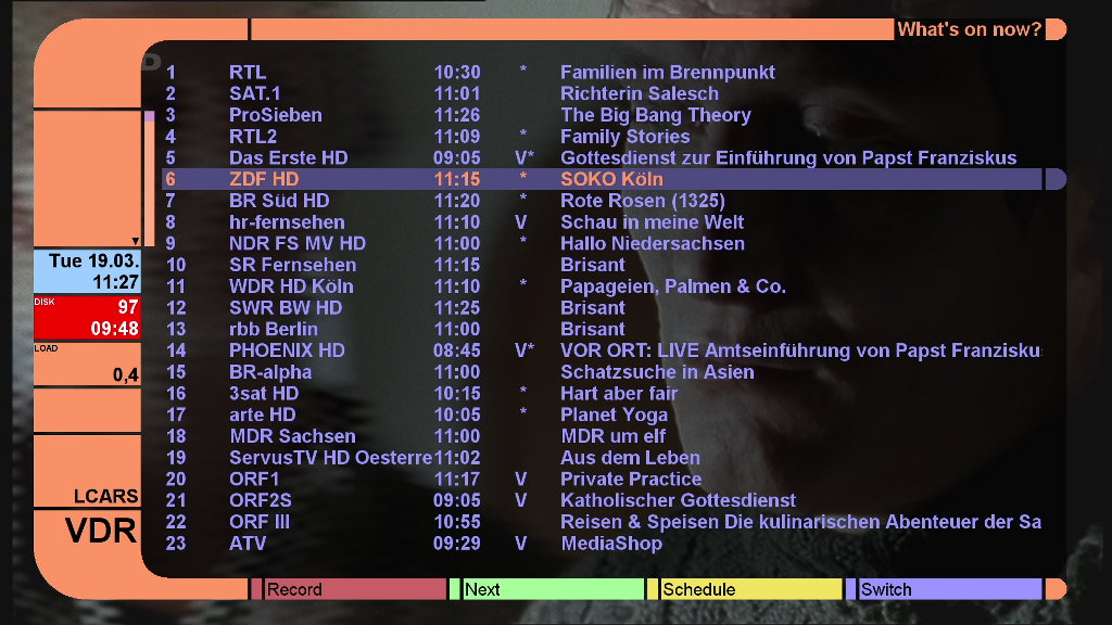 On Screen Menu